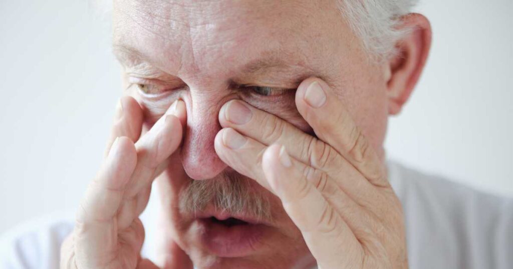man with nasal congestion cause tinnitus